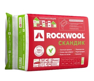 Утеплитель Роквул Лайт Баттс СКАНДИК 800х600х100 мм